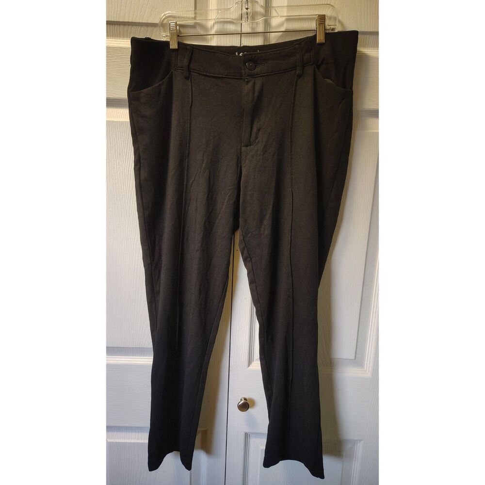 Lee Riders Women's Slim Ankle Pants Black Stretch Dress Trousers Size 18 Plus
